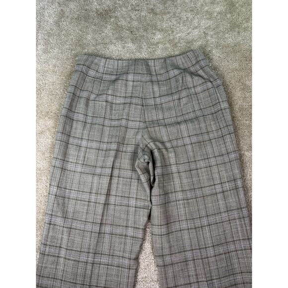 Talbots Trousers Wool Blend Plaid Lined Size 14 Stretch Straight Wide C216 - Picture 5 of 13